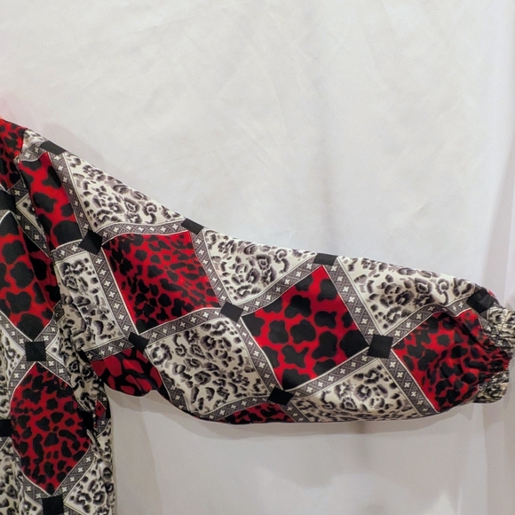 Vintage Jacket Animal Print Patchwork Bomber Zip 80s 90s Retro Style Streetwear - Picture 8 of 16